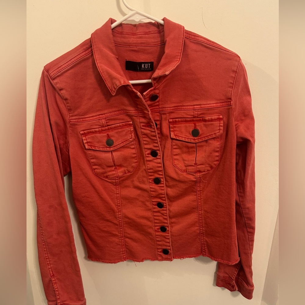 Kut from the Kloth raw hem denim jacket